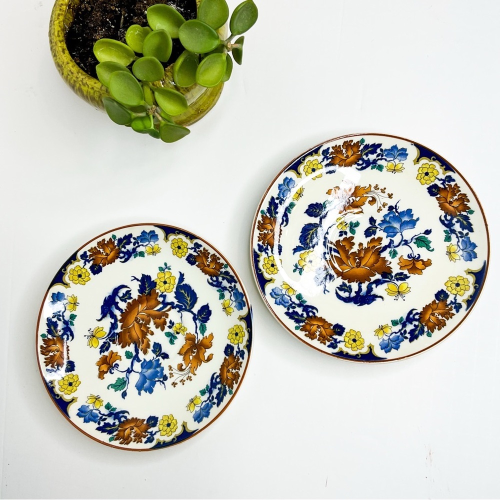 FRANCISCAN Floral Bone China Plates Set of 2 | Myott Meakin England - Picture 3 of 5